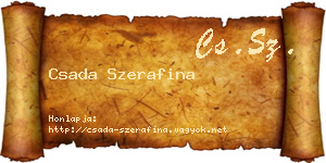 Csada Szerafina névjegykártya